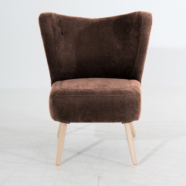 Poltrona marrone scuro Sari Velur - Max Winzer-image-1