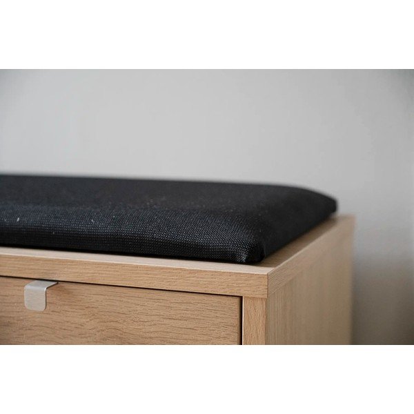 Scarpiera color legno con panca nera 106 cm Confetti - Rowico-image-4