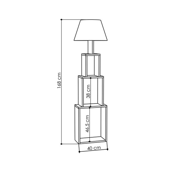Lampada a stelo antracite con paralume giallo Tower - Homitis-image-2