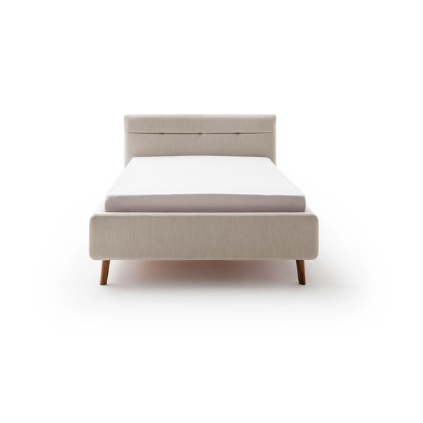 Letto matrimoniale imbottito beige con contenitore con rete inclusa 140x200 cm Lotte – Meise Möbel-image-4
