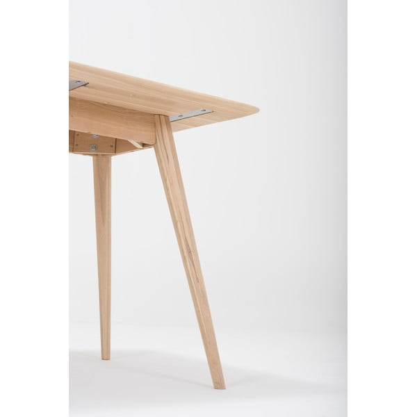 Tavolo da pranzo in rovere massiccio 80x80 cm Stafa – Gazzda-image-3