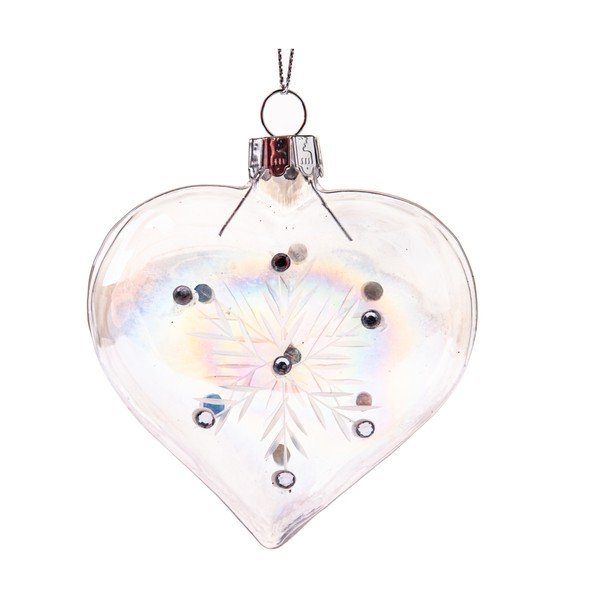 Decorazione per albero di natale in vetro 8,5 cm Heart – Dakls