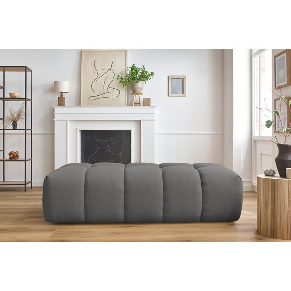 Pouf grigio scuro Mont-Blanc - Bobochic Paris-image-1