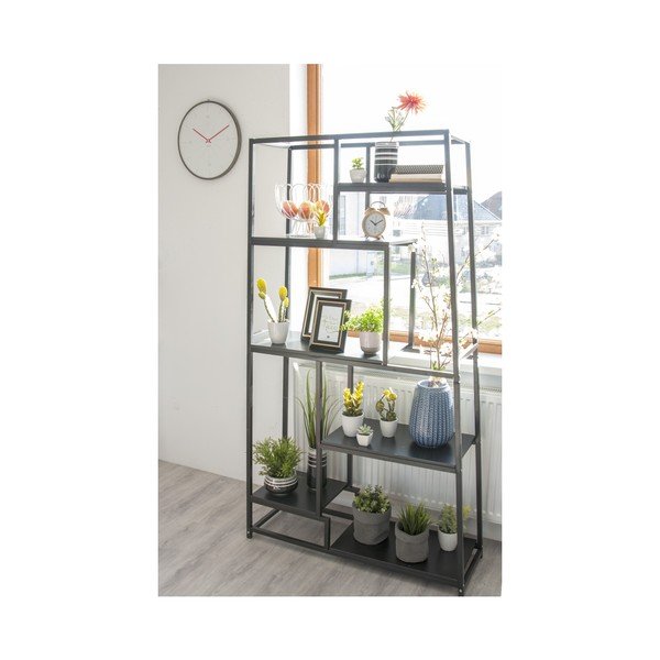 Libreria in metallo nero 102x178 cm Fushion - Leitmotiv-image-2