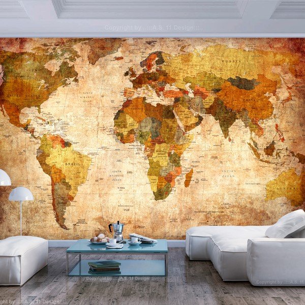 Carta da parati di grande formato, 400 x 280 cm Old World Map - Artgeist-image-1