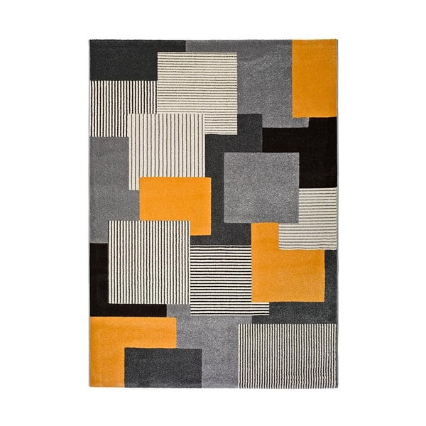 Tappeto grigio-arancio , 80 x 150 cm Leo Square - Universal