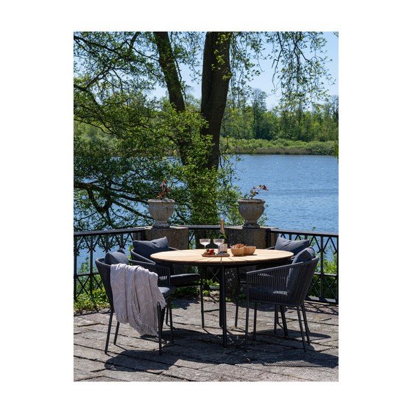 Set di 2 sedie da pranzo in metallo grigio scuro Salerno - House Nordic-image-2