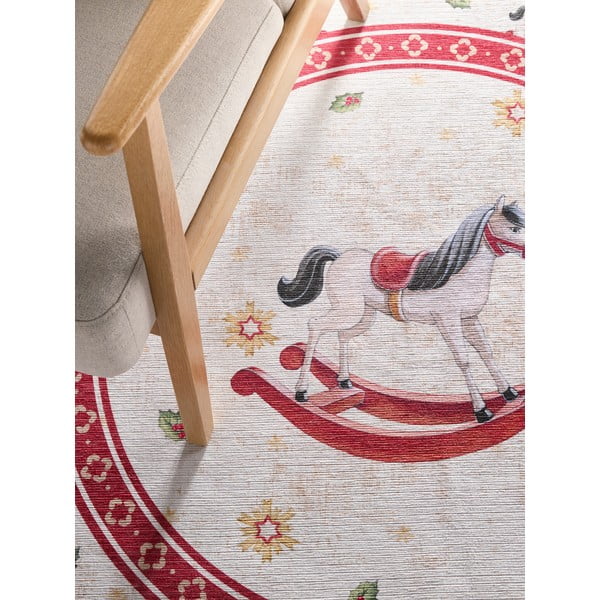 Tappeto rotondo rosso a tema natalizio ø 160 cm Toy's Delight Rocking Horse – Villeroy&Boch-image-2