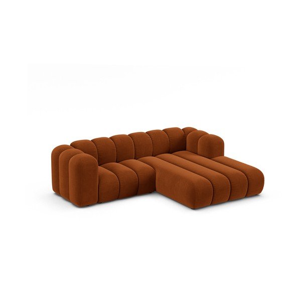 Divano angolare arancione ad angolo destro Lupine - Micadoni Home-image-1