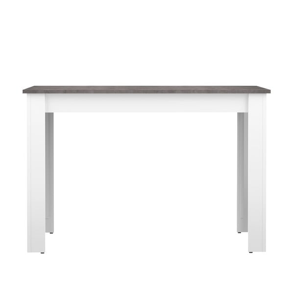Tavolo da pranzo bianco con piano in cemento 110x70 cm Nice - TemaHome