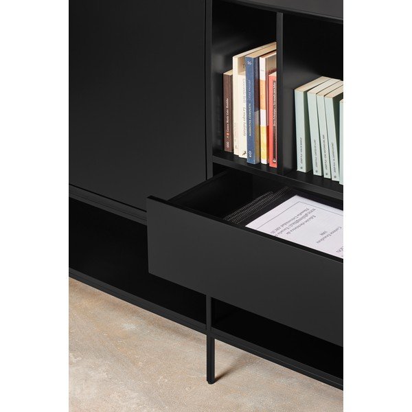 Cassettiera nera 220x98x45 cm Platt – Teulat-image-3