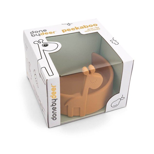 Ciotola per bambini in silicone giallo ø 11,5 cm Raffi - Done by Deer-image-1