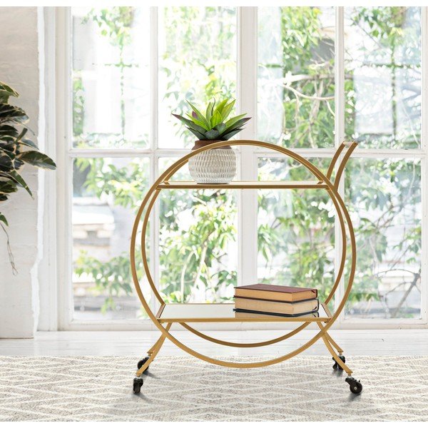 Tavolo da portata su rotelle 36,5x70 cm Round - Mauro Ferretti-image-1