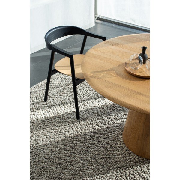 Tavolo da pranzo rotondo in legno di quercia in colore naturale ø 126 cm Mushroom - Gazzda-image-1