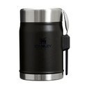 Borraccia termica nera opaca in acciaio inox 400 ml Legendary Food Jar + Spork Black 2.0 – Stanley