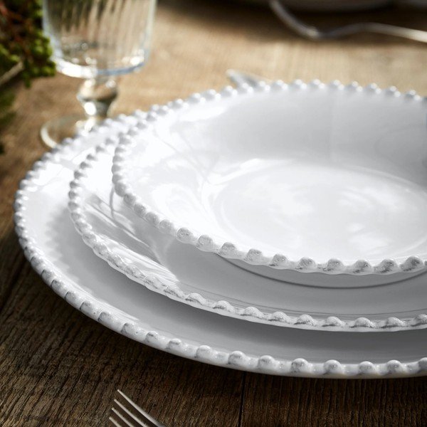 Piatto bianco in gres ø 34 cm Pearl – Costa Nova-image-2