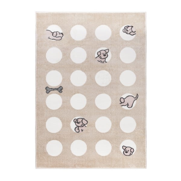 Tappeto beige Puppy, 120 x 170 cm - Mazzini Sofas