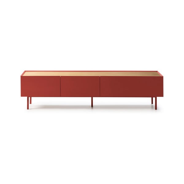 Mobile TV rosso scuro effetto rovere 180x45 cm Arista - Teulat