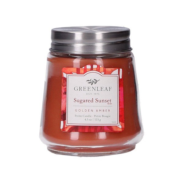 Candela in cera di soia Sunset, durata di combustione 30-40 ore Sugared Sunset - Greenleaf