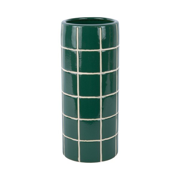 Vaso verde scuro in ceramica (altezza totale 30 cm) Retro Tiles – PT LIVING