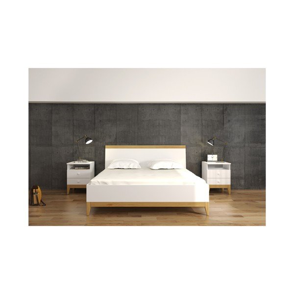 Letto matrimoniale in legno di pino massiccio SKANDICA Livia BC, 180 x 200 cm - Skandica-image-3