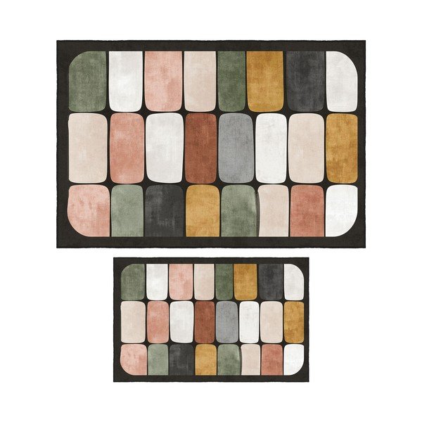 Set di tappetini per il bagno 2 pz 60x100 cm – Foutastic