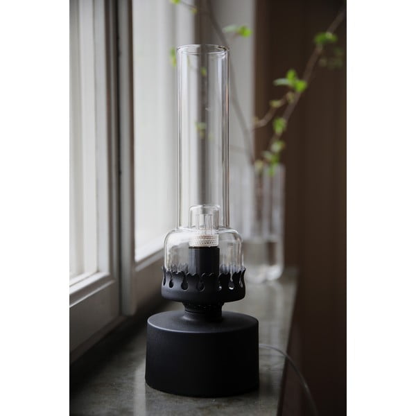 Lampada da tavolo nera con paralume in vetro (altezza totale 31 cm) Kandella – Markslöjd-image-1