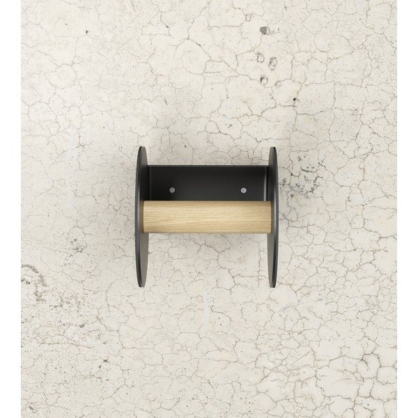 Porta carta igienica da parete nero Nupo – LIND DNA-image-2