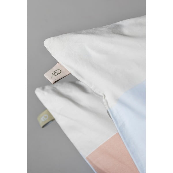 Set per letto singolo esteso azzurro in percalle in cotone 140x220 cm Colore - Mette Ditmer Denmark-image-4