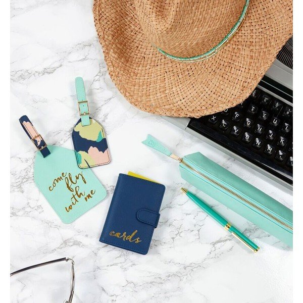 Set di 2 etichette per bagagli blu - Busy B-image-1