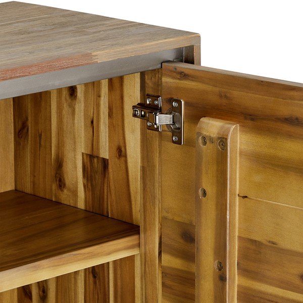 Cassettiera alta in legno di acacia Malaga Duo - Furnhouse-image-4