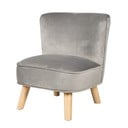 Sedia per bambini in velluto grigio chiaro Lil Sofa - Roba