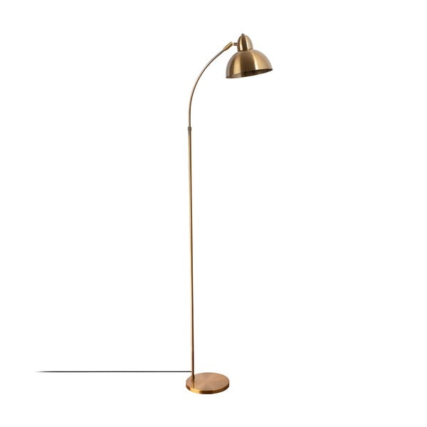 Lampada da terra color ottone con paralume in metallo (altezza totale 162 cm) Marzeo – Opviq lights