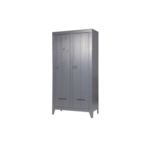Armadio in pino grigio 95x190 cm Kluis - WOOOD-image-1