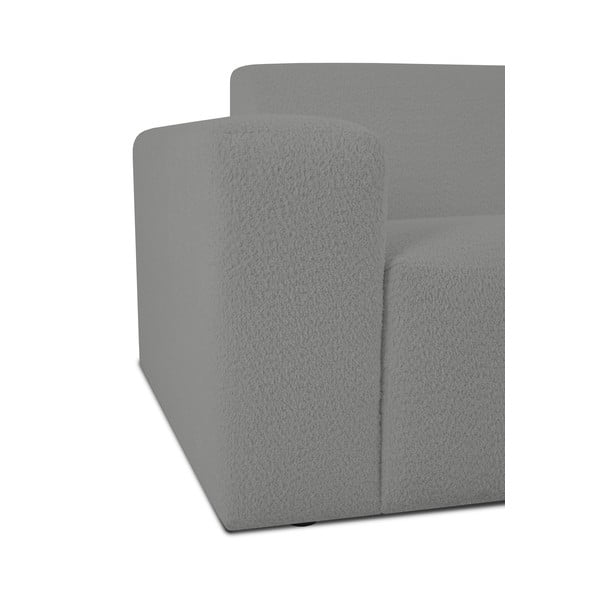 Divano angolare grigio in tessuto bouclé (angolo destro) Roxy - Scandic-image-3