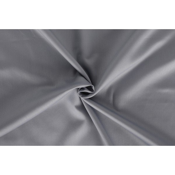 Set copripiumino e federa grigio in raso di cotone per letto matrimoniale/per letto esteso 240x220 cm Elegant – Mijolnir-image-2