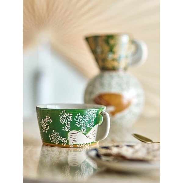 Ciotolina per zuppe e minestre verde in gres 460 ml Hezha – Bloomingville-image-1