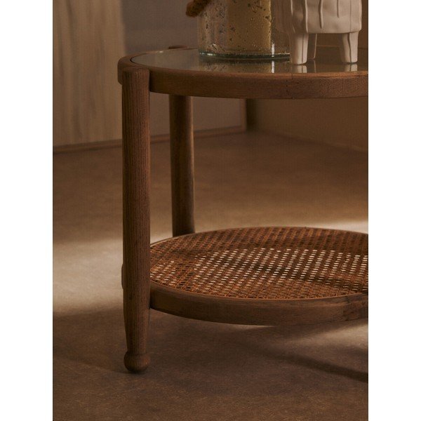 Tavolino rotondo con piano in vetro ø 57 cm Cebu – Premier Housewares-image-4
