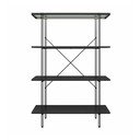 Libreria nera in rovere 79x117 cm Wainwright - Støraa