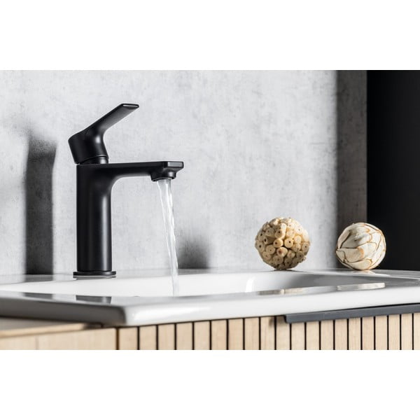 Rubinetto per lavandino in nero opaco verticale Pax – Sapho-image-3