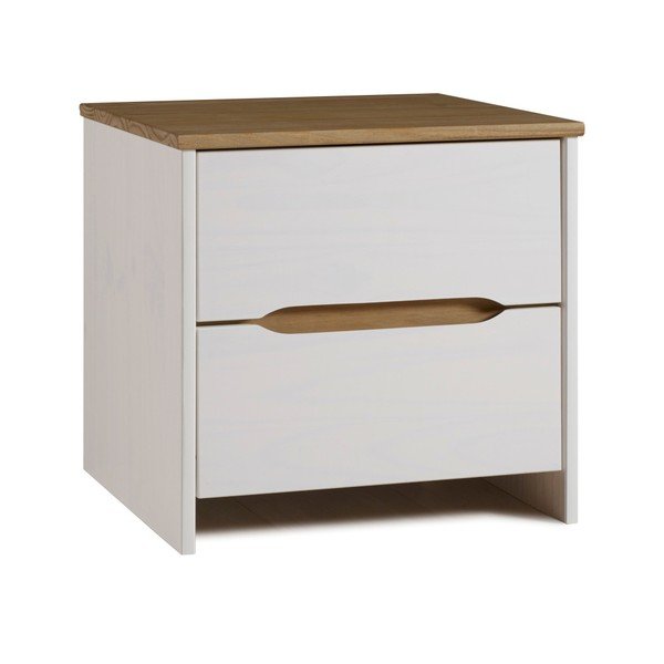 Comodino in legno di pino bianco Elisa - Marckeric-image-2