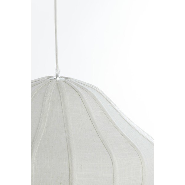 Lampadario color crema con paralume in tessuto ø 10 cm Sukau – Light & Living-image-4