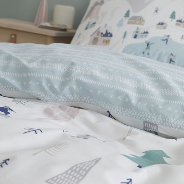 Biancheria da letto in cotone bianco 200x200 cm Winter Fun - Bianca-image-3