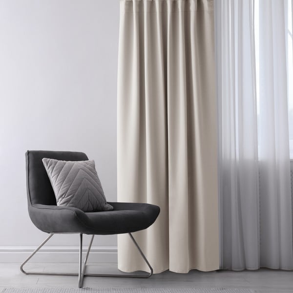 Tenda parzialmente oscurante beige 140x175 cm Kierra – Restilo-image-1