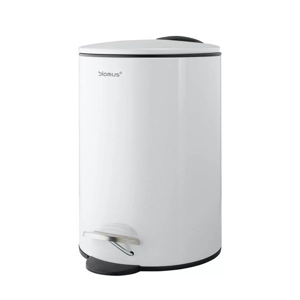 Cestino per la spazzatura bianco opaco in acciaio con pedale 3 l Tubo – Blomus