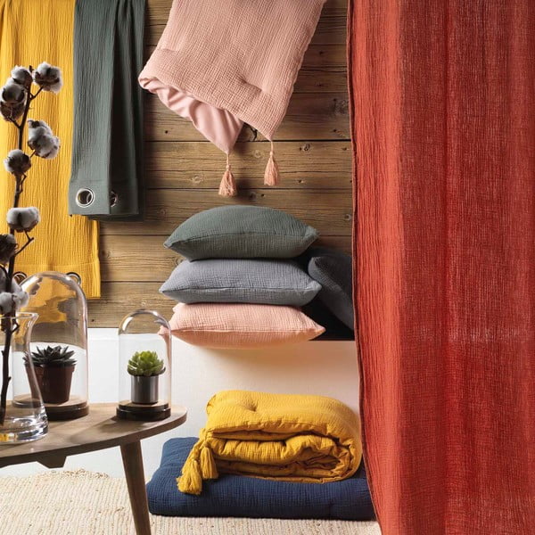 Telo di mussola elasticizzata verde chiaro 160x200 cm Angelia - douceur d'intérieur-image-4