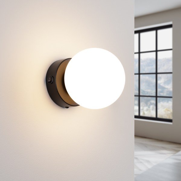 Lampada da parete bianca e nera Blaze – Sollux-image-2