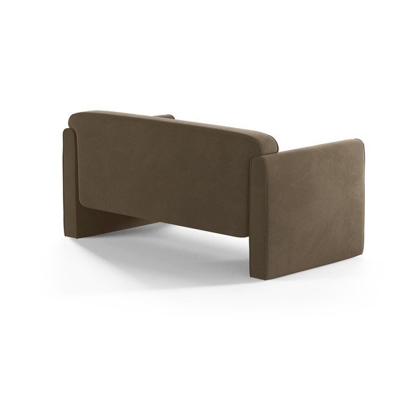 Divano grigio tortora con rivestimento in velluto 140 cm Abby – Micadoni -image-2