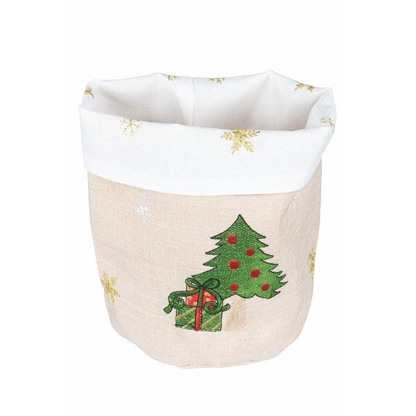 Cesto natalizio beige Albero di Natale Villa d'Este - VDE Tivoli 1996-image-1