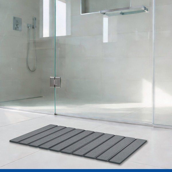 Tappetino per il bagno grigio in diatomite 39x60 cm Tritea – Wenko-image-2